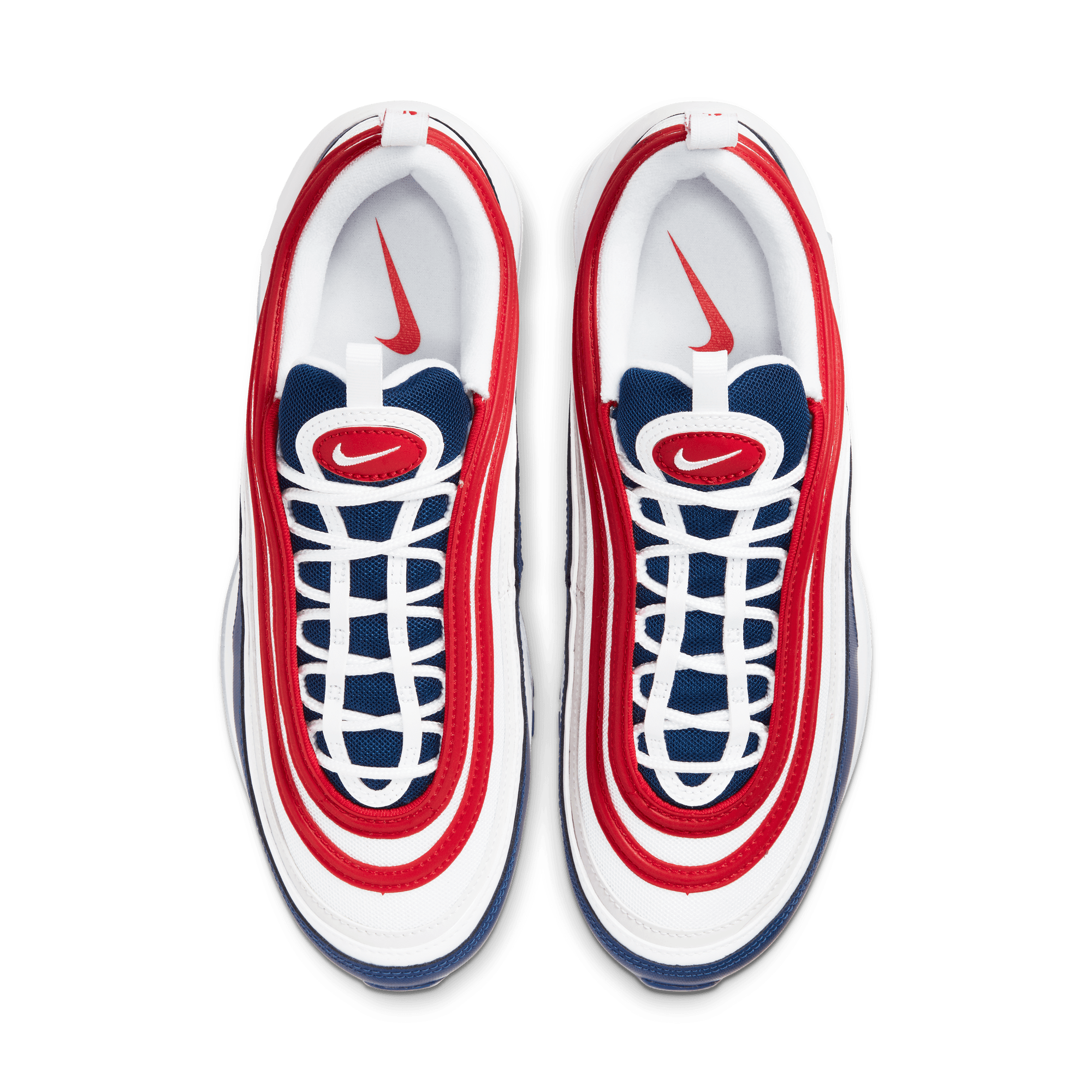 Nike Men Air Max 97 White Deep Royal University Red Nohble