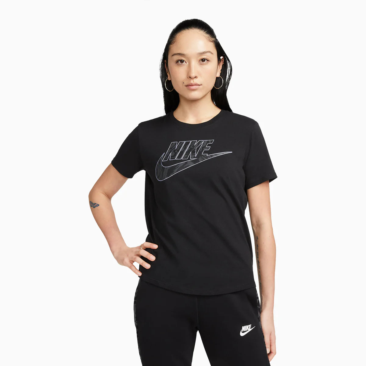 Nike - Women - Essential Cutout Crop Top - White/Black