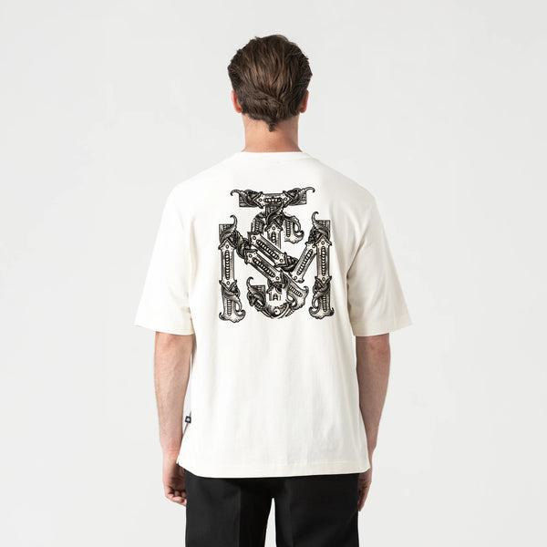 MONASTERY - Men - Paku T-Shirt Oversized - Egret
