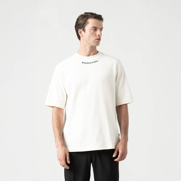 MONASTERY - Men - Paku T-Shirt Oversized - Egret
