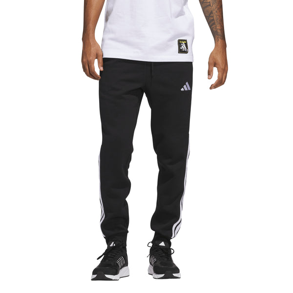 adidas - Men - Essentials 3-Stripes Fleece Joggers - Black