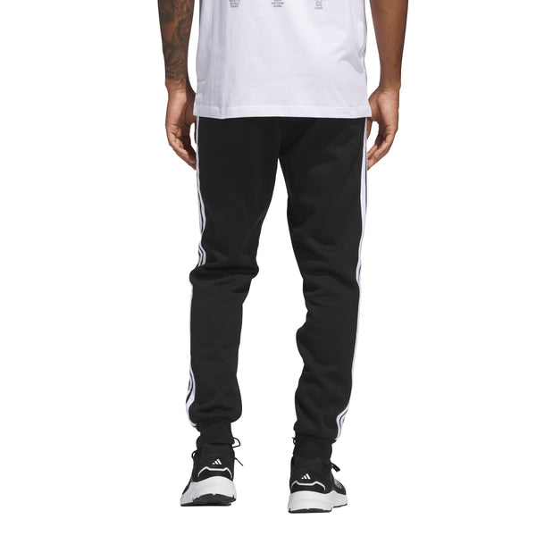 adidas - Men - Essentials 3-Stripes Fleece Joggers - Black