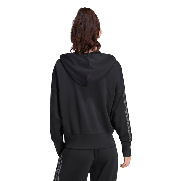 adidas - Women - Essentials Animal Print Full-Zip Hoodie - Black