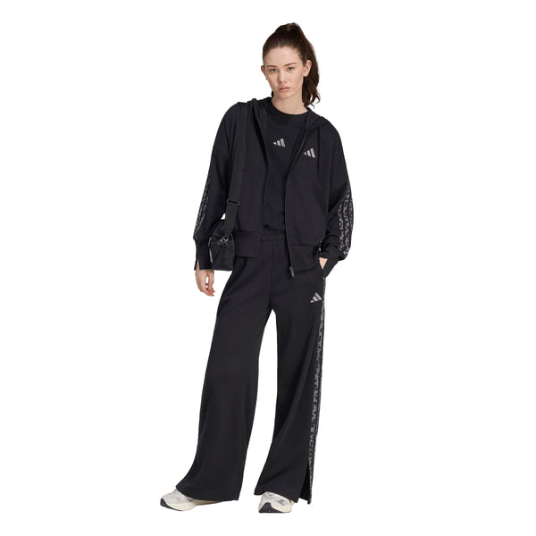 adidas - Women - Essentials Animal Print Full-Zip Hoodie - Black