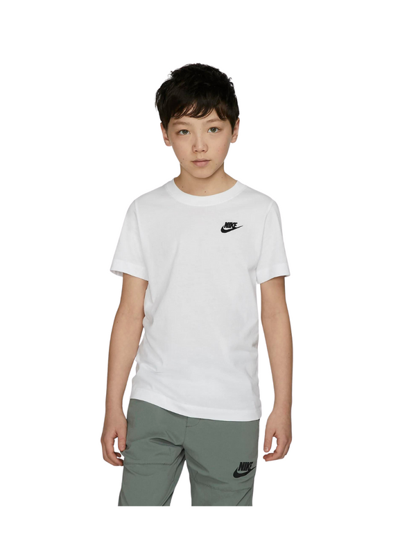 Nike - Boy - Embroidered Futura Tee - White/Black