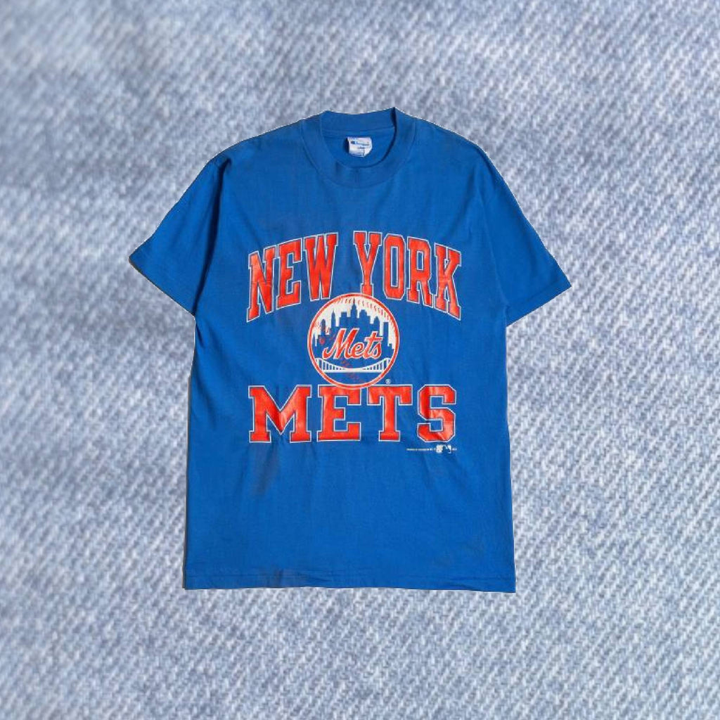 🔥New York Mets Orange & Blue METS Logo Shirt Size 14/16🔥