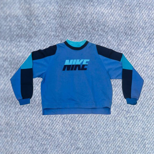 Vintage - Men - Nike Graphic Crewneck - Royal Blue/Teal/Black