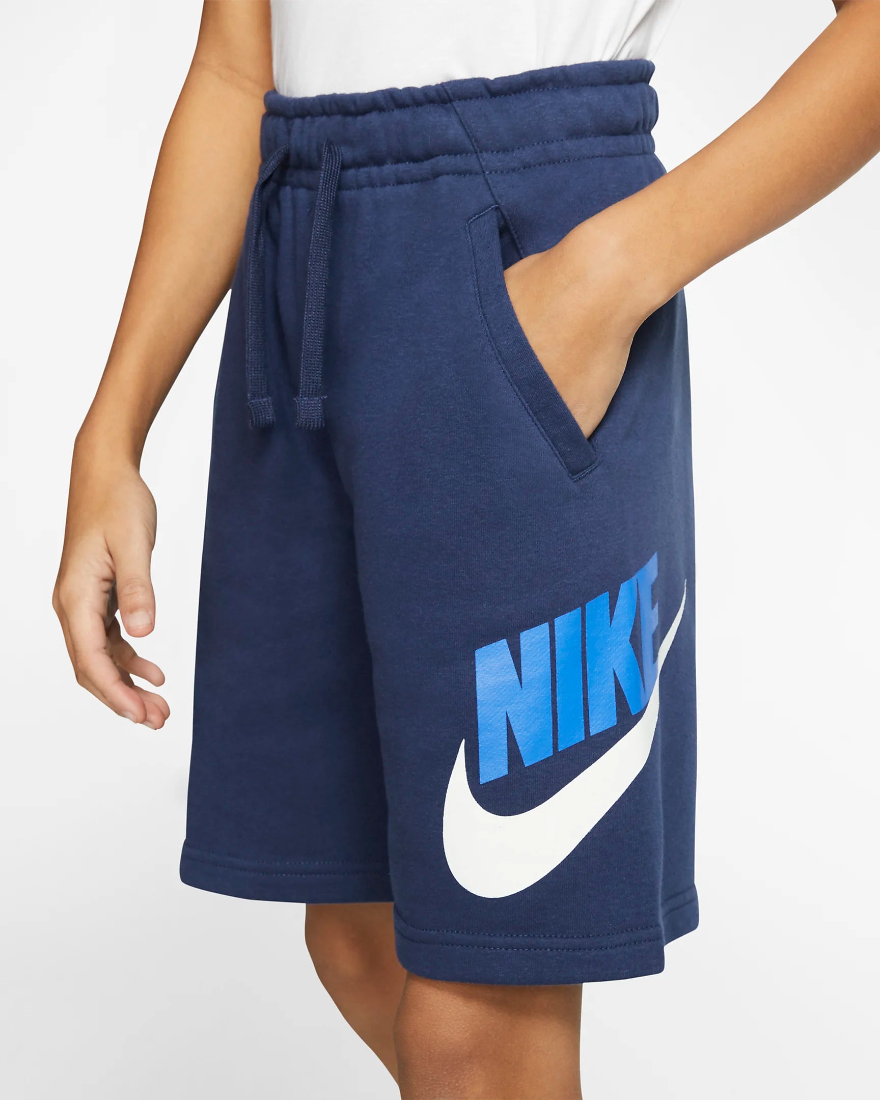 Navy blue nike fleece 2025 shorts