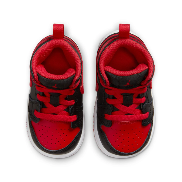 Jordan - Boy - TD Air Jordan 1 Mid - Black/Fire Red/White