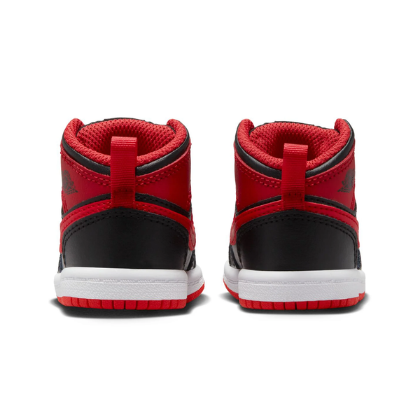 Jordan - Boy - TD Air Jordan 1 Mid - Black/Fire Red/White