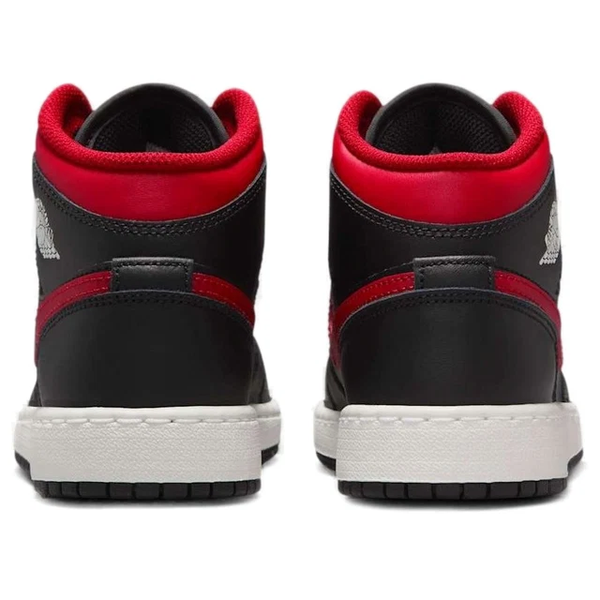 Jordan - Boy - GS Air Jordan 1 Mid - Black/Varsity Red/Summit White