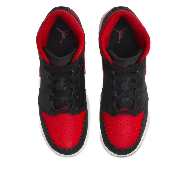 Jordan - Boy - GS Air Jordan 1 Mid - Black/Varsity Red/Summit White