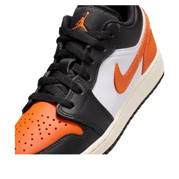 Jordan - Boy - GS Air Jordan 1 Low - Black/Starfish/White/Sail