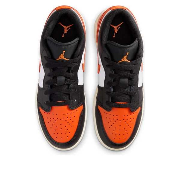 Jordan - Boy - GS Air Jordan 1 Low - Black/Starfish/White/Sail
