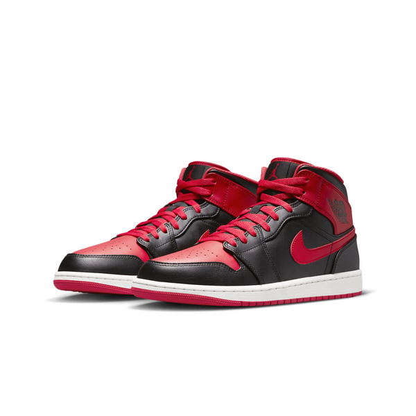 Jordan - Men - Air Jordan 1 Mid - Black/Fire Red/White
