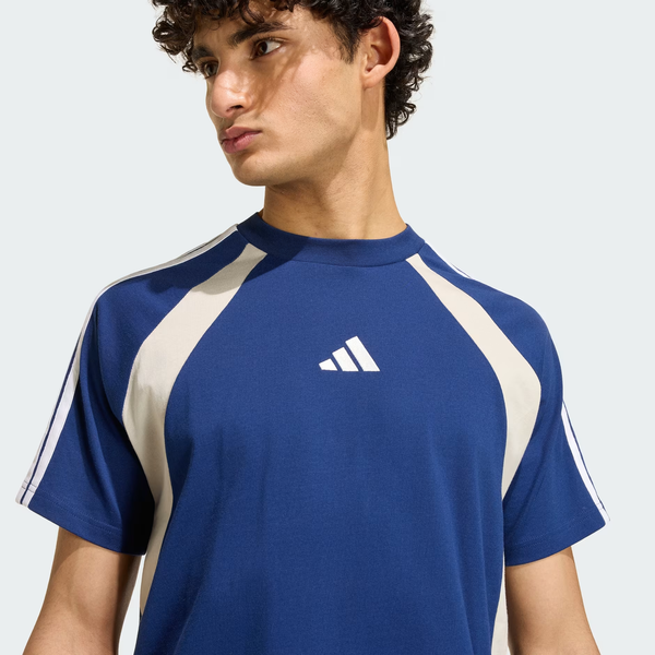 adidas - Men - Seasonal Essentials Colorblock T-Shirt - Dk Blue/White