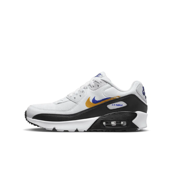 Nike - Unisex - GS Air Max 90 NN - White/Deep Royal Blue/University Gold