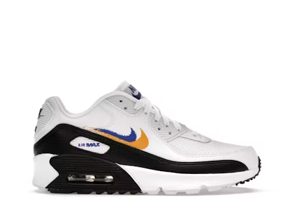 Nike - Unisex - GS Air Max 90 NN - White/Deep Royal Blue/University Gold