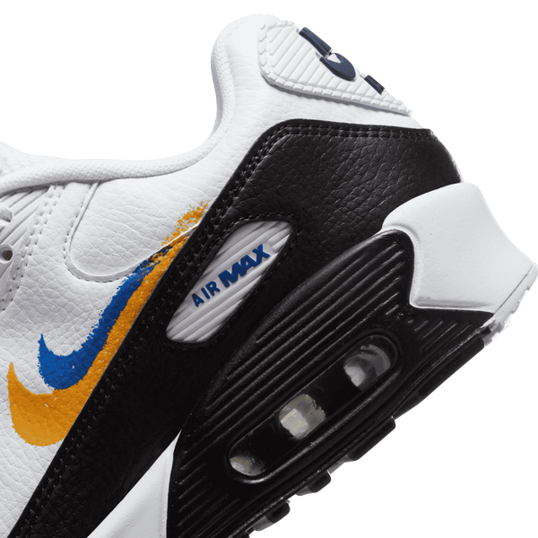 Nike - Unisex - GS Air Max 90 NN - White/Deep Royal Blue/University Gold