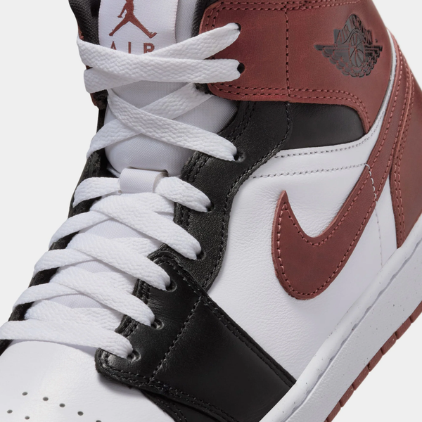 Jordan - Men - Air Jordan 1 Mid SE - White/Black/Dark Pony