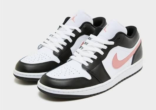 Jordan - Men - Air Jordan 1 Low - White/Rust Pink/Black
