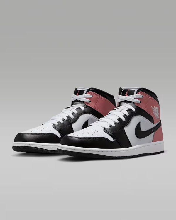 Jordan - Men - Air Jordan 1 Mid - White/Black/Rust Pink