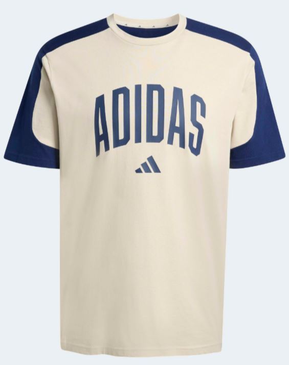 adidas - Men - Collegiate Tee - Beige/Blue