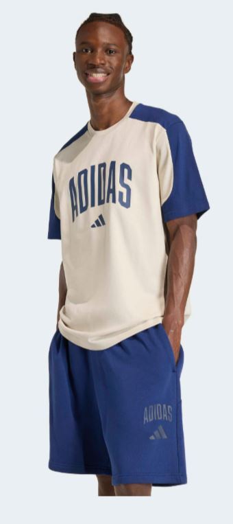 adidas - Men - Collegiate Tee - Beige/Blue