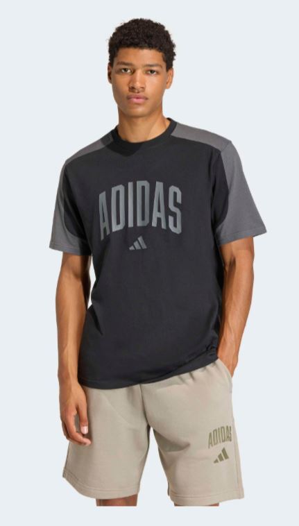 adidas - Men - Collegiate Tee - Grey/Black