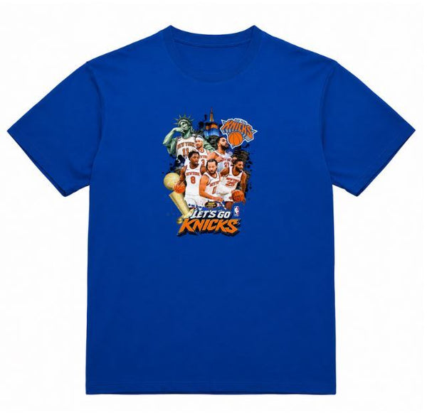 Nohble - Men - New York Knicks Big Art Tee - By Nover - Royal Blue