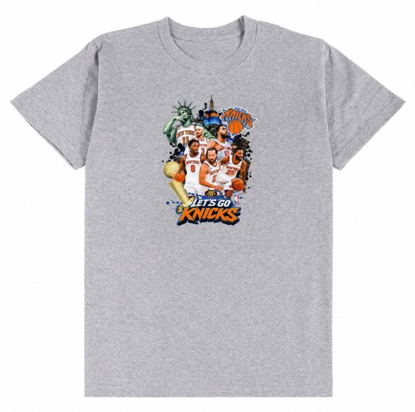 Nohble - Men - New York Knicks Big Art Tee - By Nover - Grey