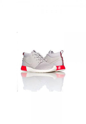NIKE - Men - Roshe Run Mid Sneakerboot - Grey/White/Red