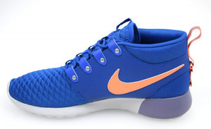 NIKE - Men - Roshe Run Mid Sneakerboot - Blue/Orange/White