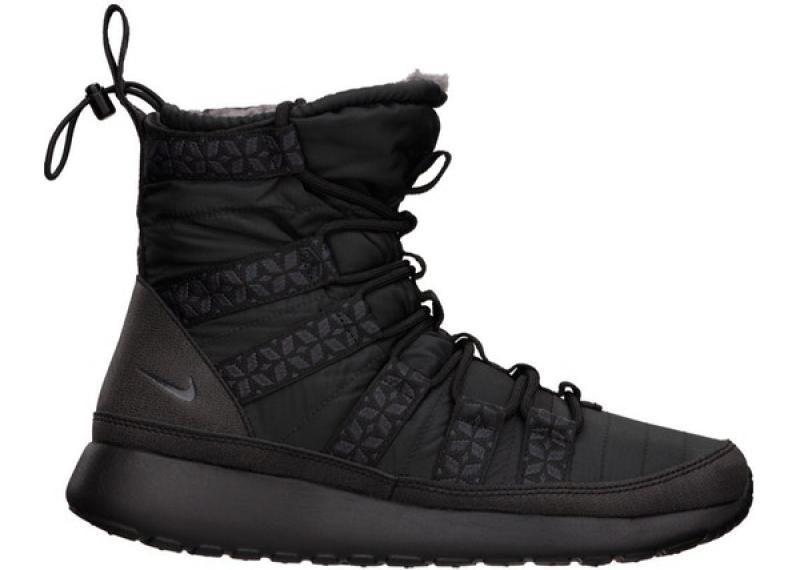 NIKE Women W Roshe Run High Sneakerboot Black/Anthacite – Nohble