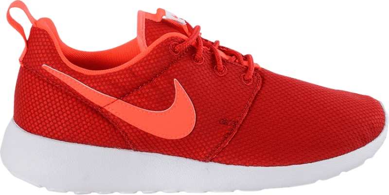 Nike roshes red and white hot sale