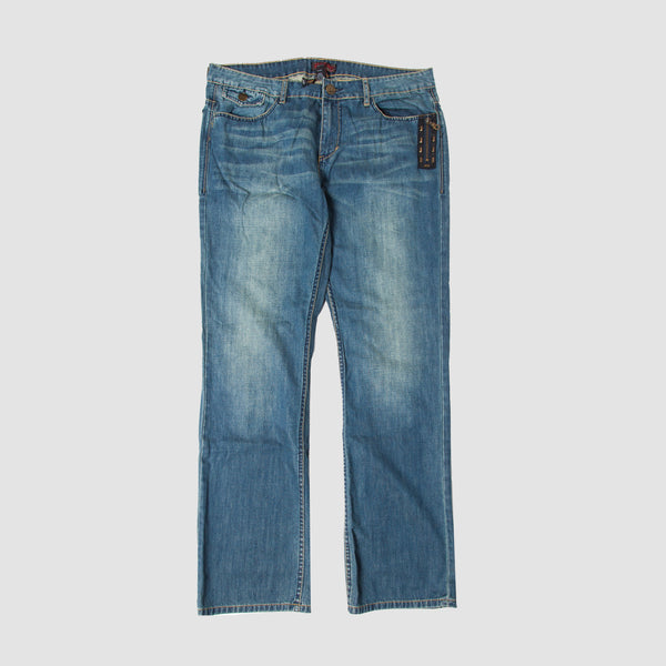 Vintage - Men - Blac Label Decorative Denim Jeans - Blue/Black