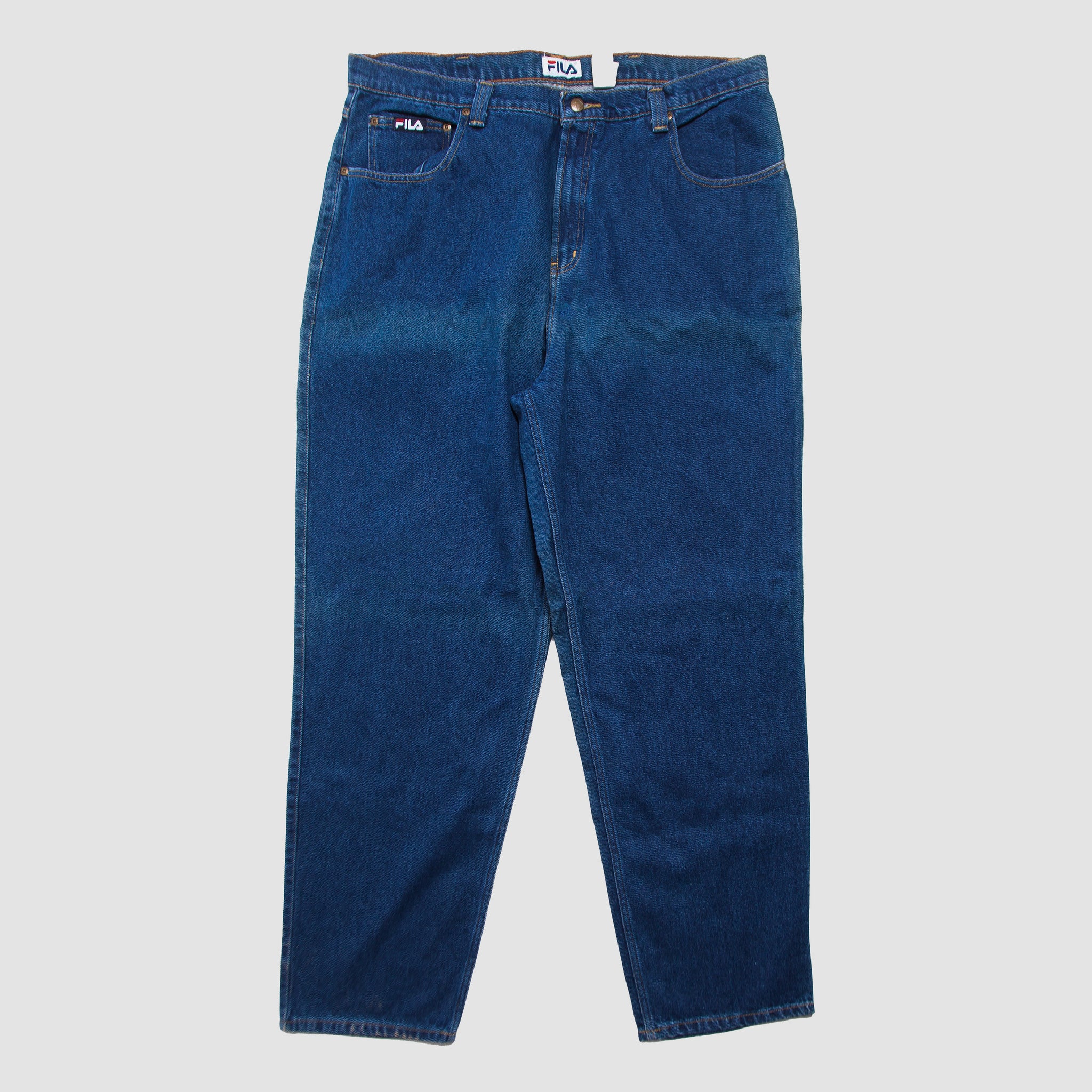 Vintage - Men - Fila Denim Loose Fit Jeans - Blue - Nohble