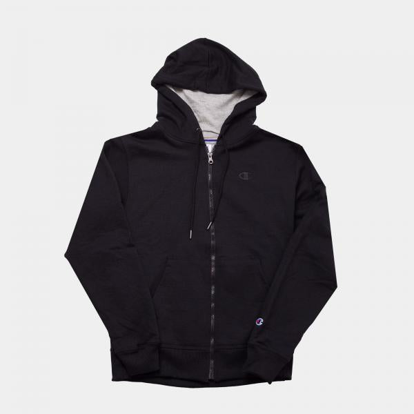 CHAMPION Men Powerblend Fleece Full-Zip Hoodie Black