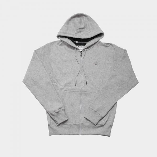 CHAMPION Men Powerblend Fleece Full-Zip Hoodie Heather Grey