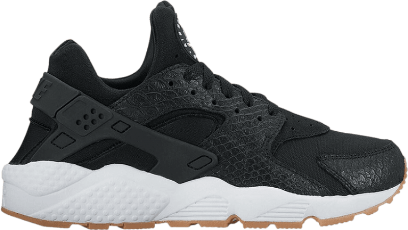 Nike huarache black shop gum sole