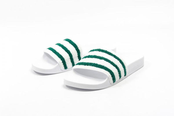 adidas Adilette - White/Green