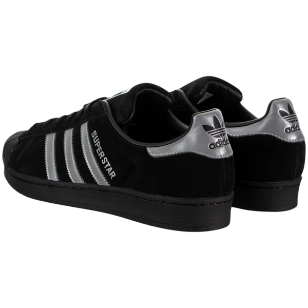 Adidas superstar black and silver online