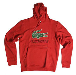 Lacoste - Men - Croc Printed Pullover Hoodie - Red
