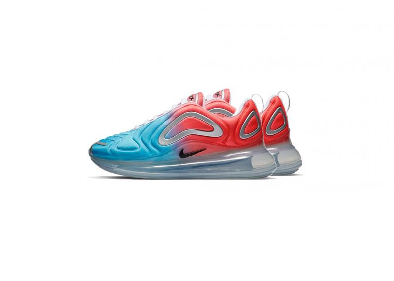 Nike Women's Air Max 720 Shoes(Lava Glow/Black/Blue Fury,6,B (M