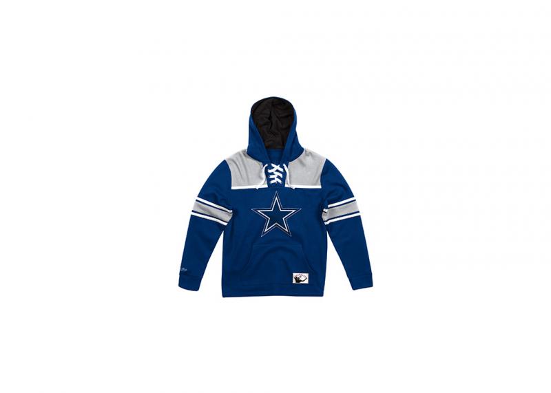 Exclusive Fitted Mitchell & Ness Dallas Cowboys Fleece Hockey Hoodie S