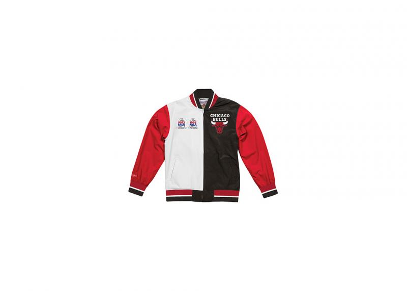 red and black bulls jacket