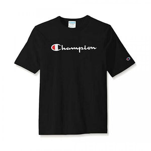 CHAMPION - Men - Script Embroidered Tee - Black