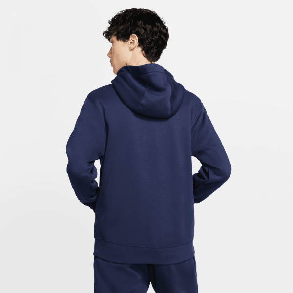 Nike - Men - Club Full-Zip Hoodie - Midnight Navy/White