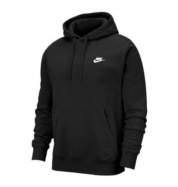 Nike Men Club Pullover Hoodie Black/White - Main Image