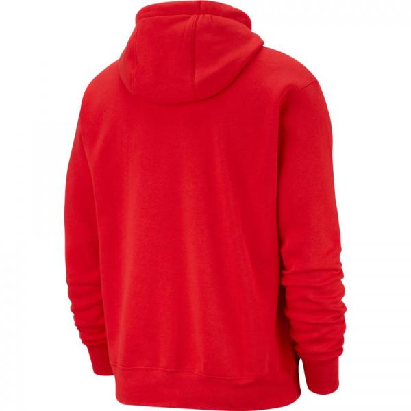 Nike - Men - Club Pullover Hoodie - University Red/White